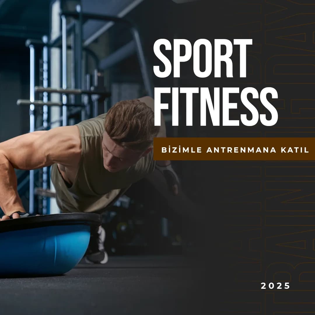 Egzersiz ipucu paylaşımı için fitness post şablonu