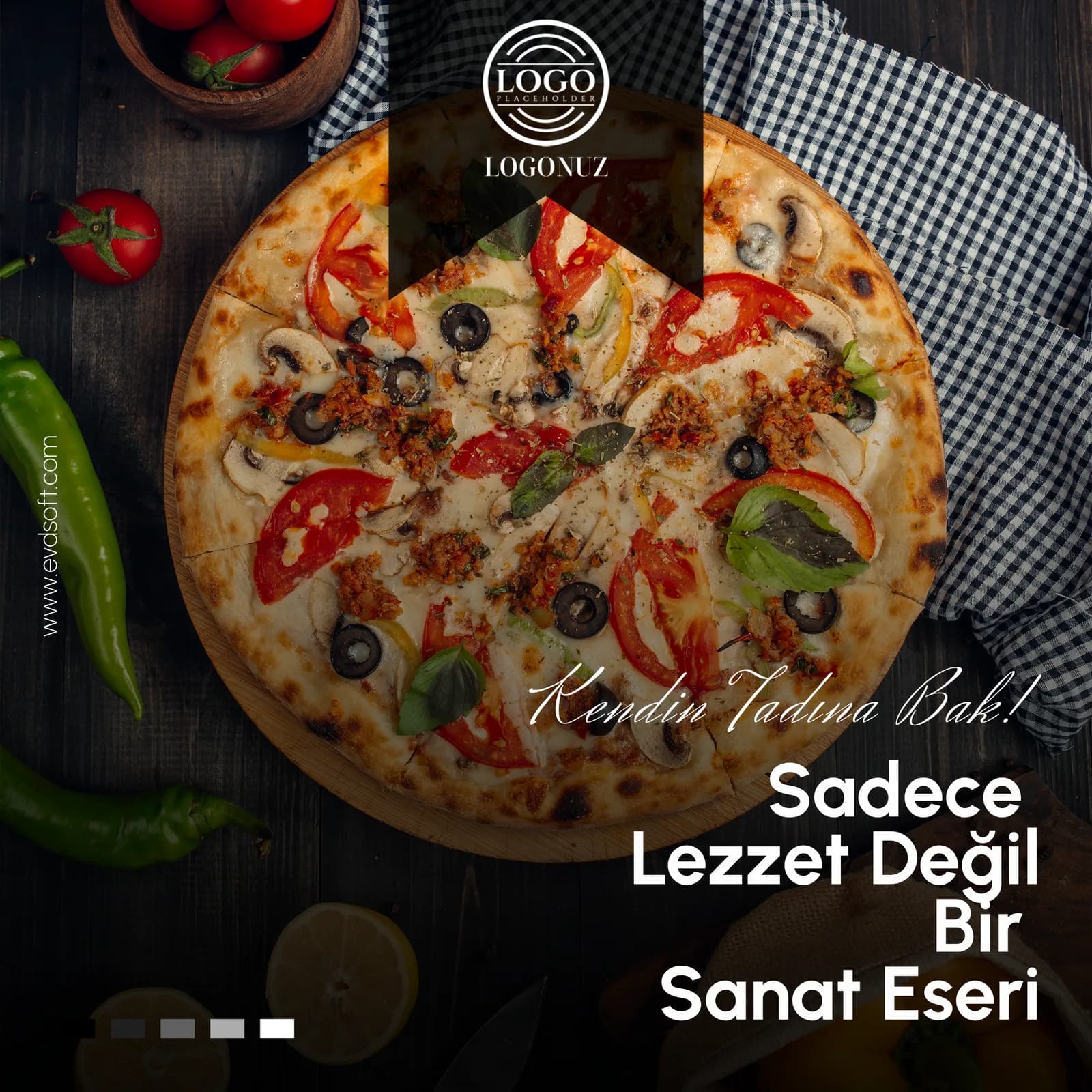 Özel etkinlik duyurusu için restoran post şablonu