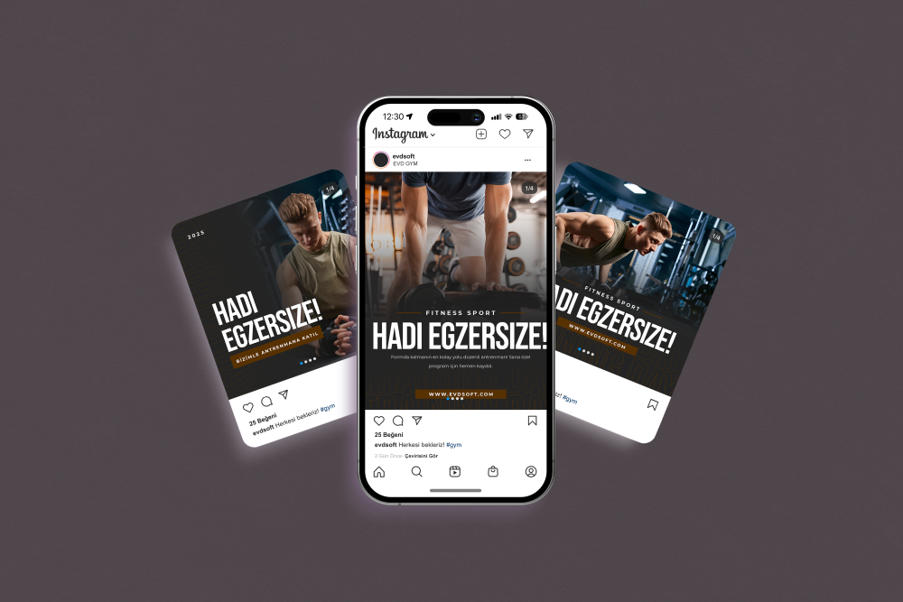 Fitness Sosyal Medya Şablonu Önizleme